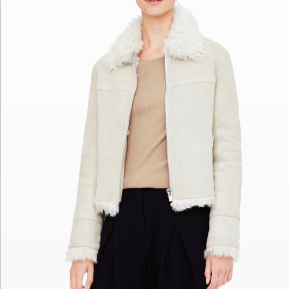 Real Shearling Fur Cropped Jacket